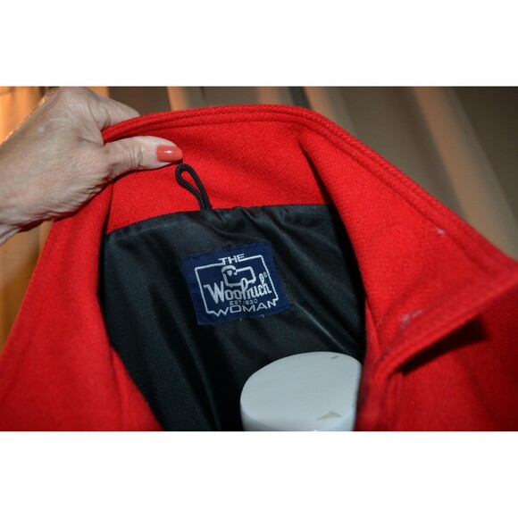 Vintage Woolrich Red Wool Bomber Varsity Jacket - Picture 3 of 6